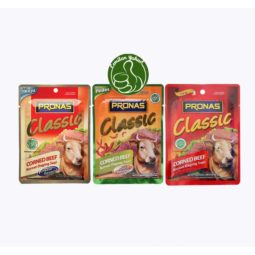 

Pronas Classic Corned Beef Kornet Sapi Sachet 50g - ALL VARIAN