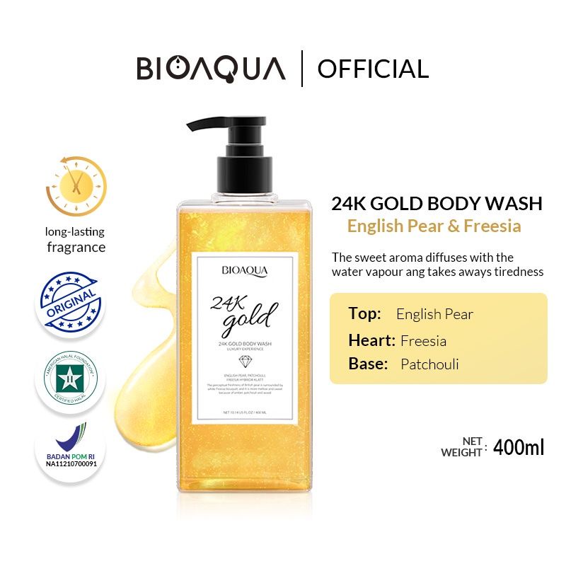 BIOAQUA 24k gold body wash