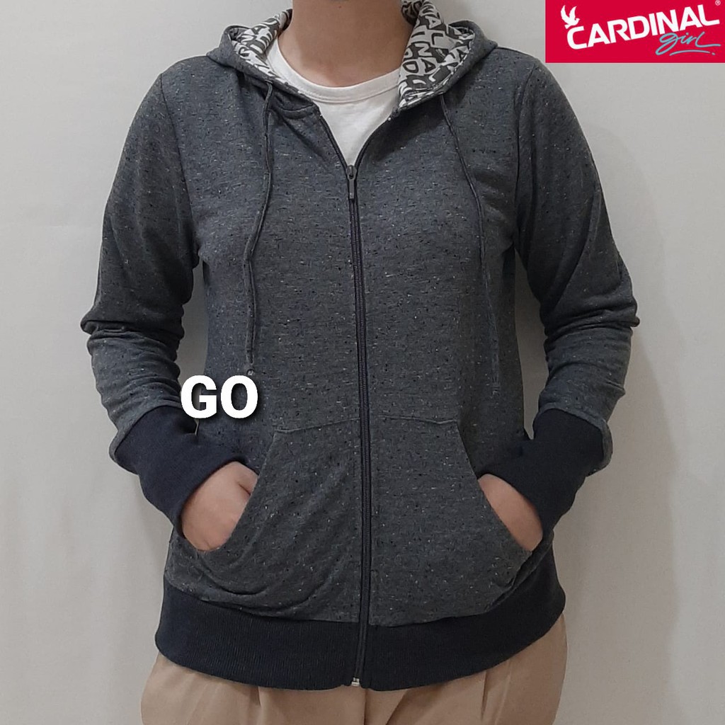 gof CARDINAL SWEATER GIRL Pakaian Wanita Outerwear Jaket Reguler Katun Polos Original