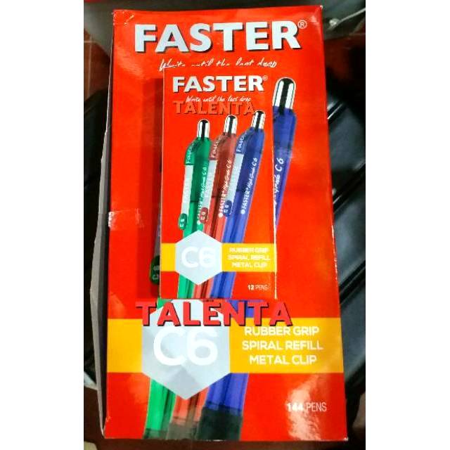  Pulpen Faster C6 Cetek Lusinan Shopee Indonesia