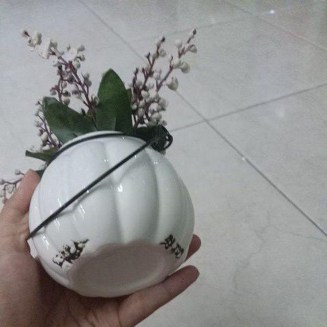 Rangkaian Bunga Artificial Bunga Putik Foam Vas Unik Bunga Hias Tanaman Tiruan - Vbk12