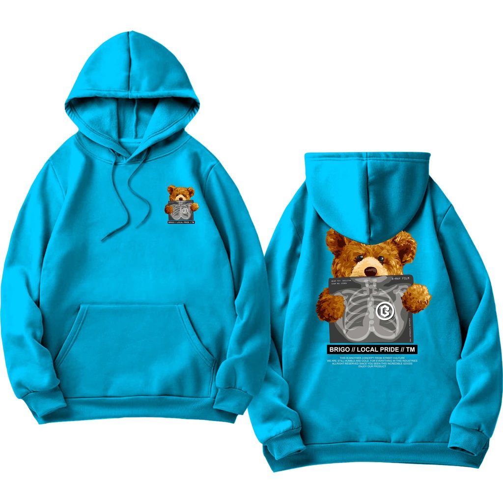 Sweater Hoodie BRIGO Bear Sick Sablon DTF Fleece Cotton II BRIGO Jumper Hoodie Bear Sick II M-XXL (Pria &amp; Wanita) Free stiker&amp;Gantungan Kunci