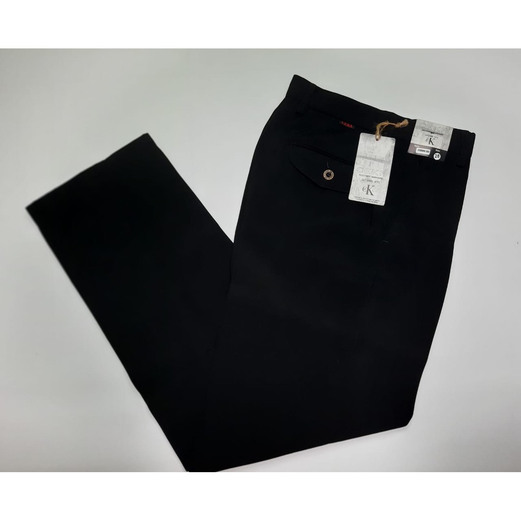 Celana Formal Pria Panjang Reguler Fit Hitam Original Ceka Size 27-38 Murah