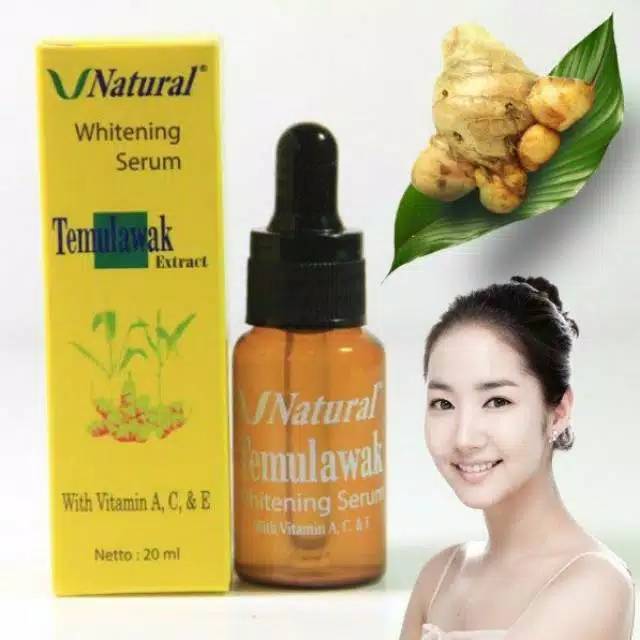 WHITENING SERUM TEMULAWAK ORIGINAL BPOM V NATURAL / SERUM V NATURAL