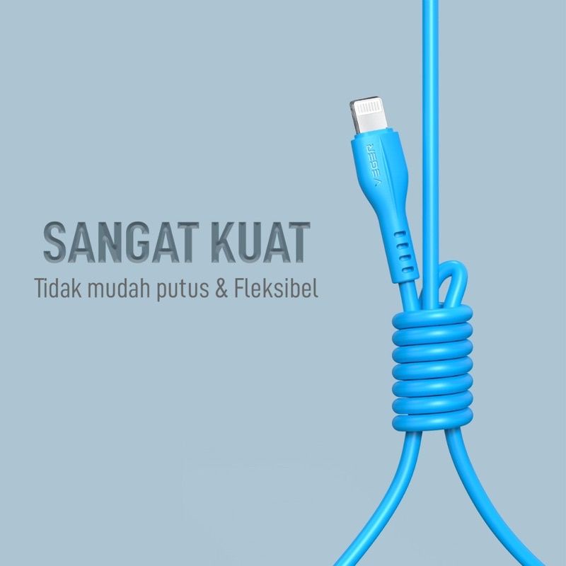 VEGER Kabel Data Lightning  1 toples 20 pcs Fast charging 3.0A Original Suport All IOS