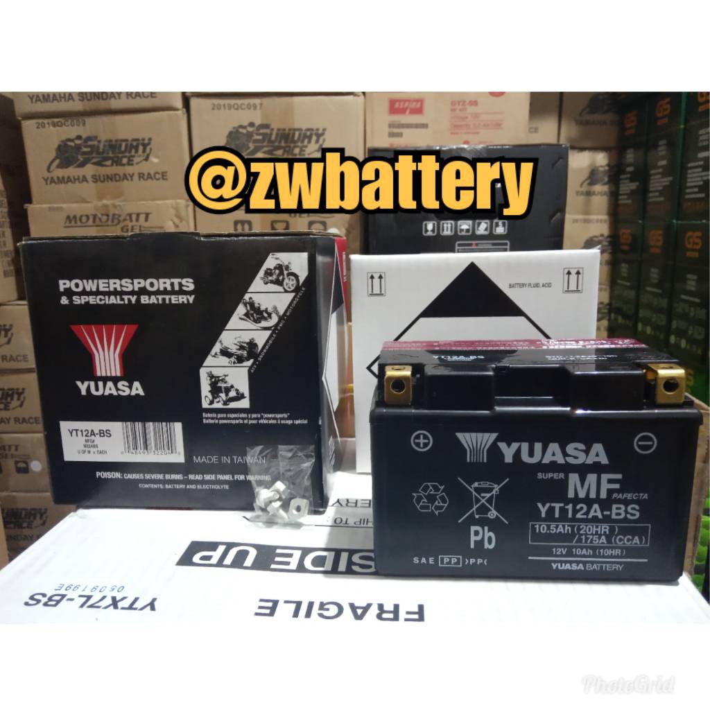 YUASA YT12A-BS 10AH CCA 170 MF Aki Kering