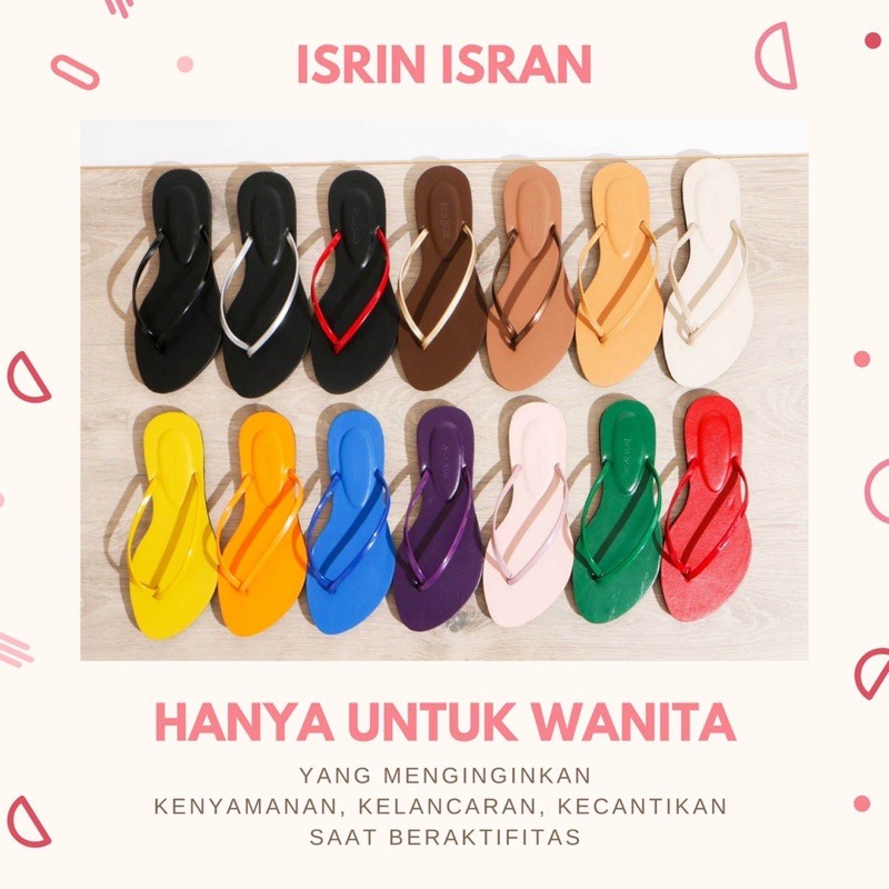 ( JEPIT  ETALASE 1 ) Sandal Wanita teplek tali flip flop nyaman ISRIN ISRAN