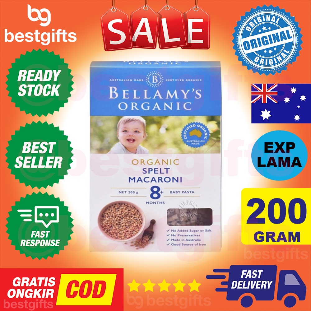 BELLAMY'S BELLAMYS BELLAMY ORGANIC SPELT MACARONI 200 GRAM