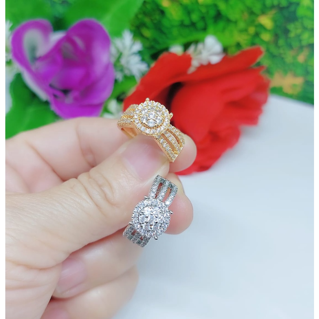 Cincin xuping mata full lapis emas perhiasan fashion 0351-0354