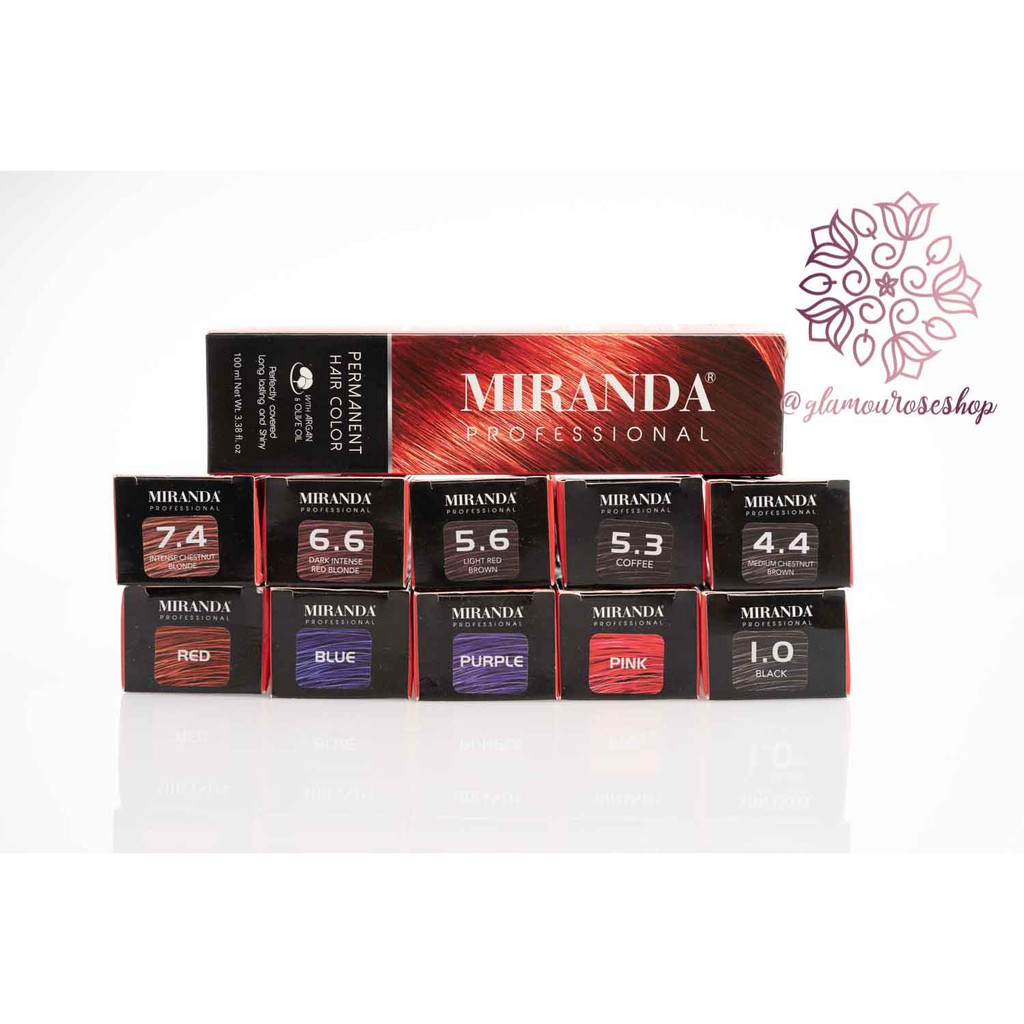 ❤️Glamouroseshop❤️ Miranda Professional / Miranda Profesional Permanent Hair Color 100ml/ Cat Rambut