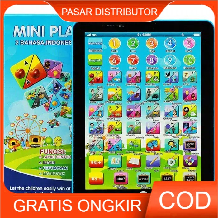 Mainan Anak MAINAN IPAD MINI Playpad Mini 2 Bahasa Ipad Mini Mainan Edukasi Edukatif Anak Balita - Mainan Anak