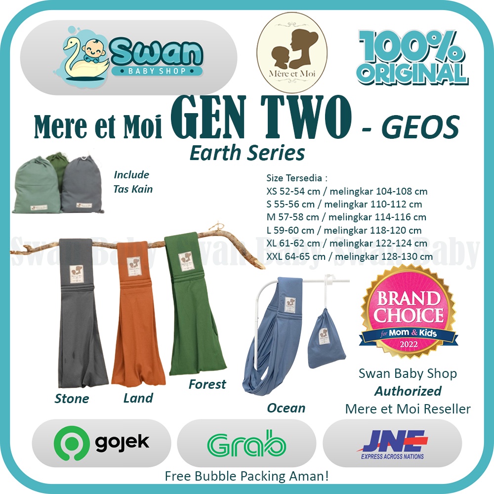 Mere - Geos Gen Two Earth Series Mere et Moi / Gendongan Kaos Bayi