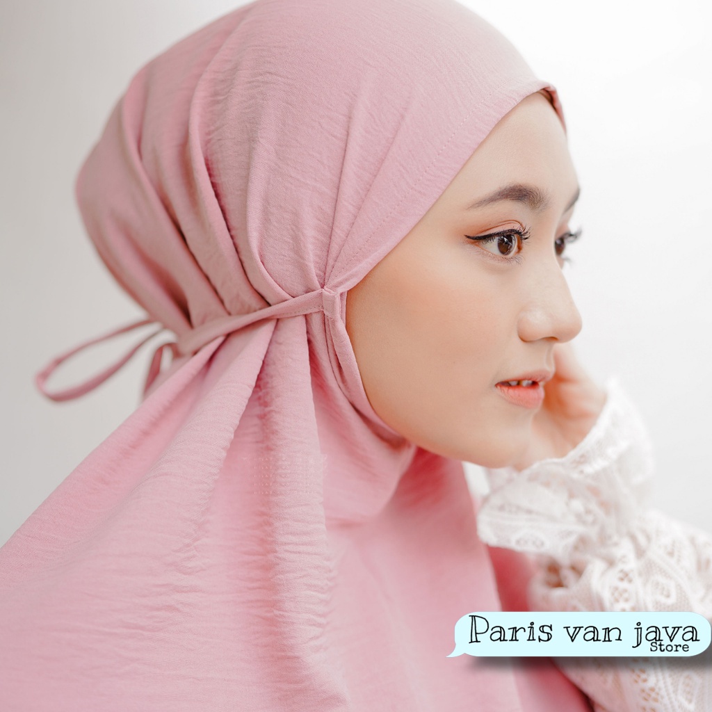 Bergo Crinkle Airflow | Bergo Maryam Instan Tali Non Pad | Jilbab Instan Crinkle Airflow | Bergo Instan Jumbo