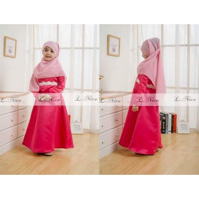 Dress Impor Satin Pink
