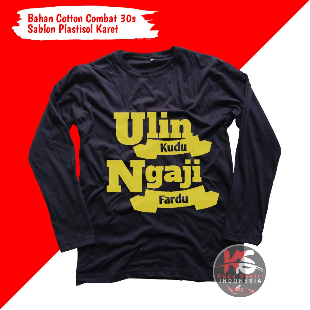 KAOS SANTRI // KAOS SANTRI SALAFI // KAOS DAKWAH // KAOS MUSLIM // KAOS DISTRO // KODE B-B3 LENGAN PANJANG