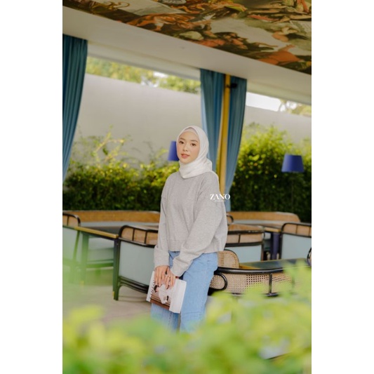 ZANO BASICS Sweater Crop Abu Davine-2