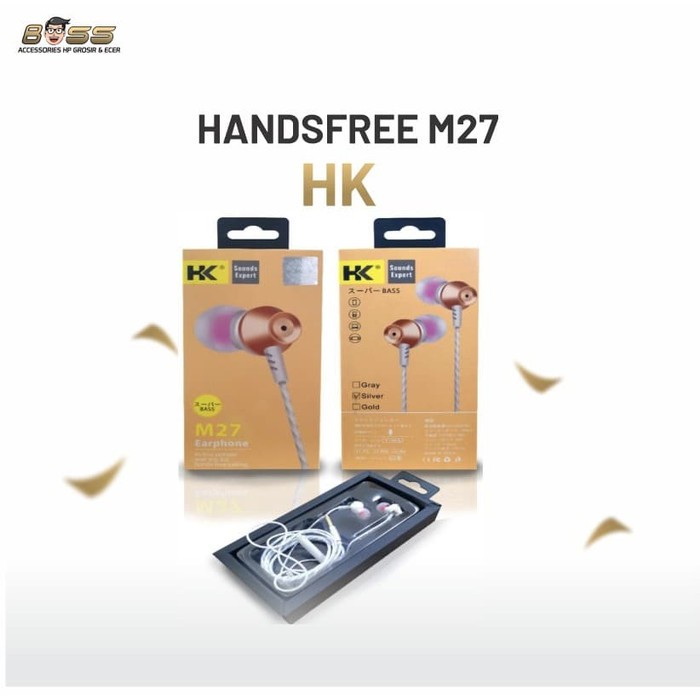 HANDSFREE M27 HK HEADSET BASS EARPHONE