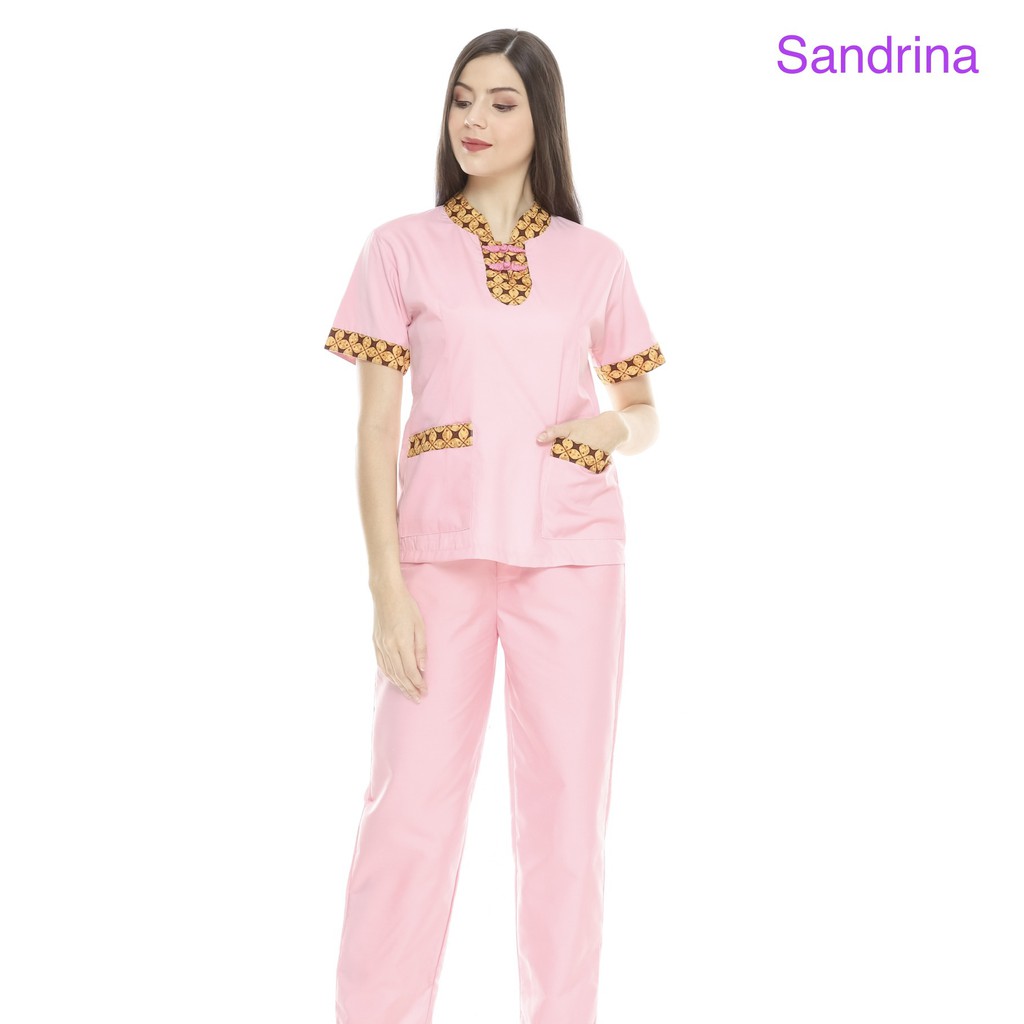 [SANDRINA] Baju seragam suster kulot/ Baju baby sitter/ Baju nanny (BATIK)