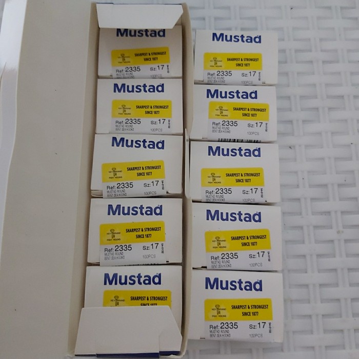 Kail pancing Mustad 2335 no 17 isi 10 kotak