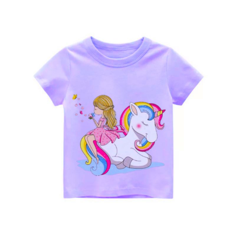 kaos anak perempuan motif kuda poni/kaos anak motif kuda poni/atasan anak motif kuda poni/terbaru