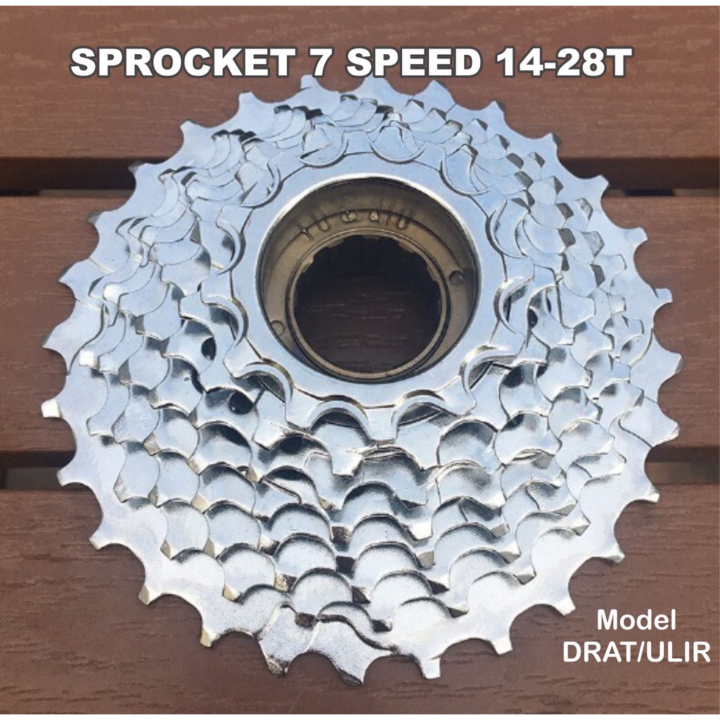 SPROCKET 7 SPEED Freewheel krum 14-28T Gir Belakang Susun Sepeda MTB Lipat Federal Minion Vintage
