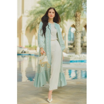 Benang Jarum Ziana Maxi Dress Blue SIZE S BY BENANG JARUM