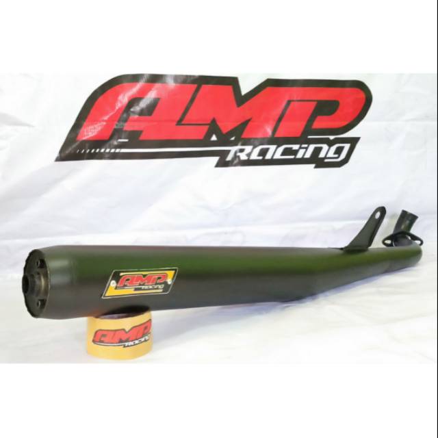 Knalpot Yamaha ALFA - Knalpot standar racing Yamaha ALFA hitam doff