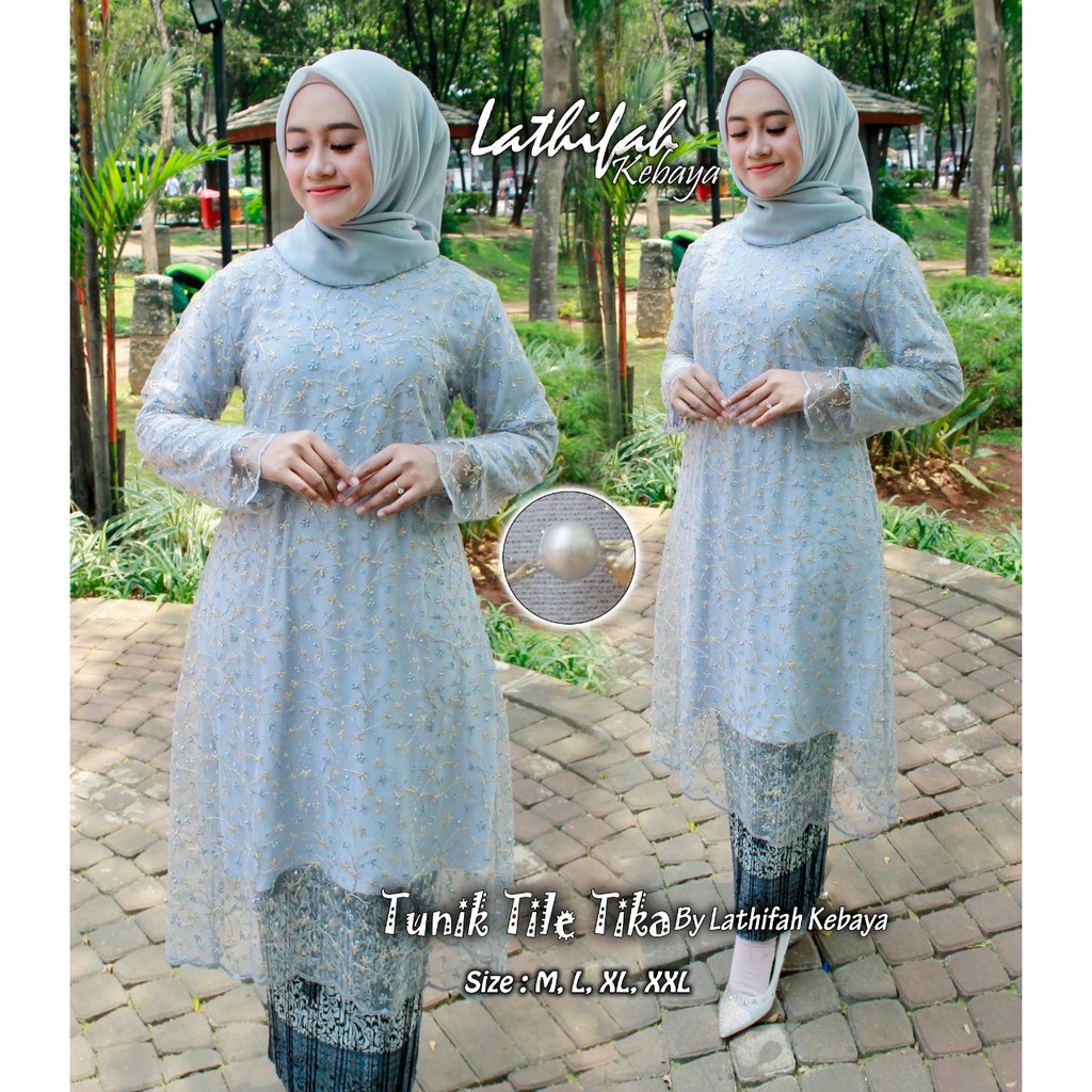 Setelan Kebaya Tulle Tunik Terbaru