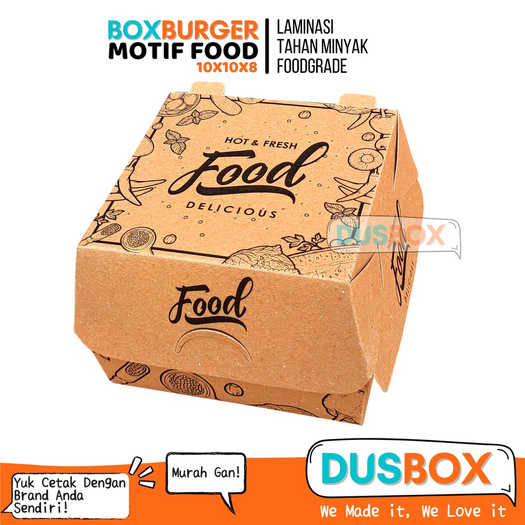 Jual Kemasan Burger Dus Burger Kemasan Burger Motif Box Burger