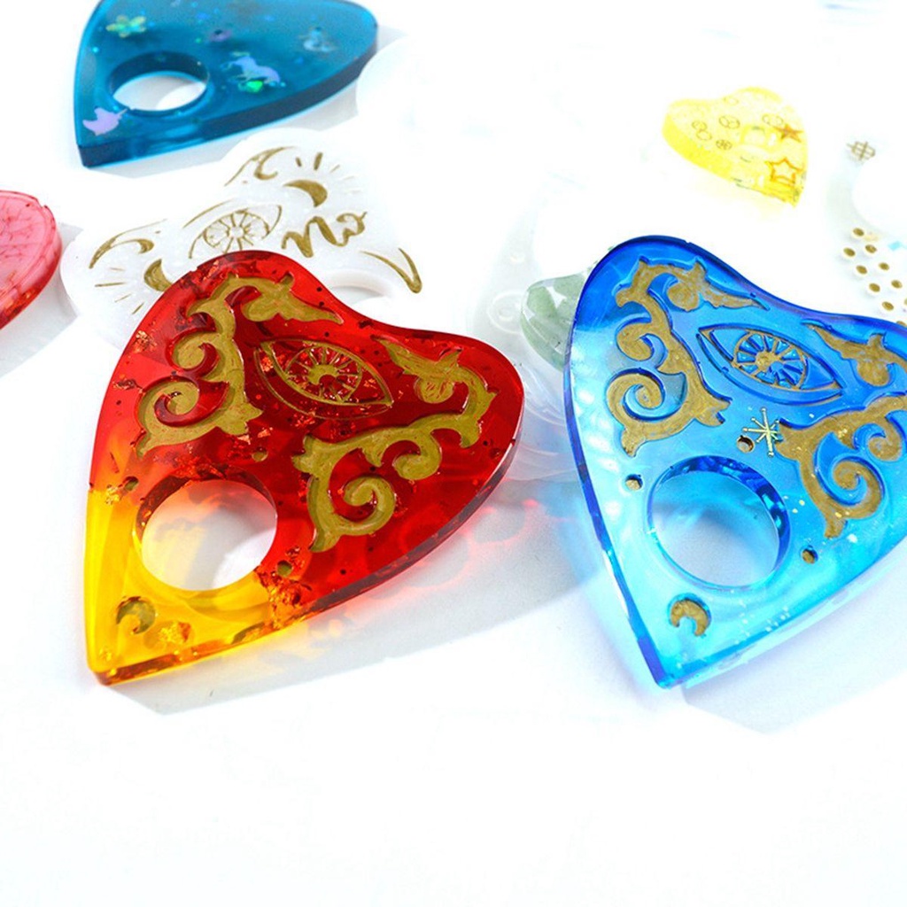 [Elegan] Resin Casting Cetakan Permainan Liontin Epoxy Silikon Gothic Handmade Ouija Board
