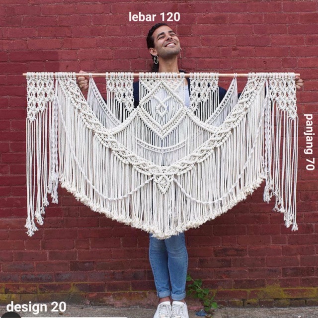 Macrame jumbo wall hanging hiasan dinding