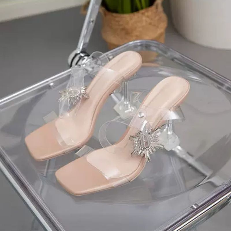 [COD] 20754 Heel Wanita Import Star Tali Belakang