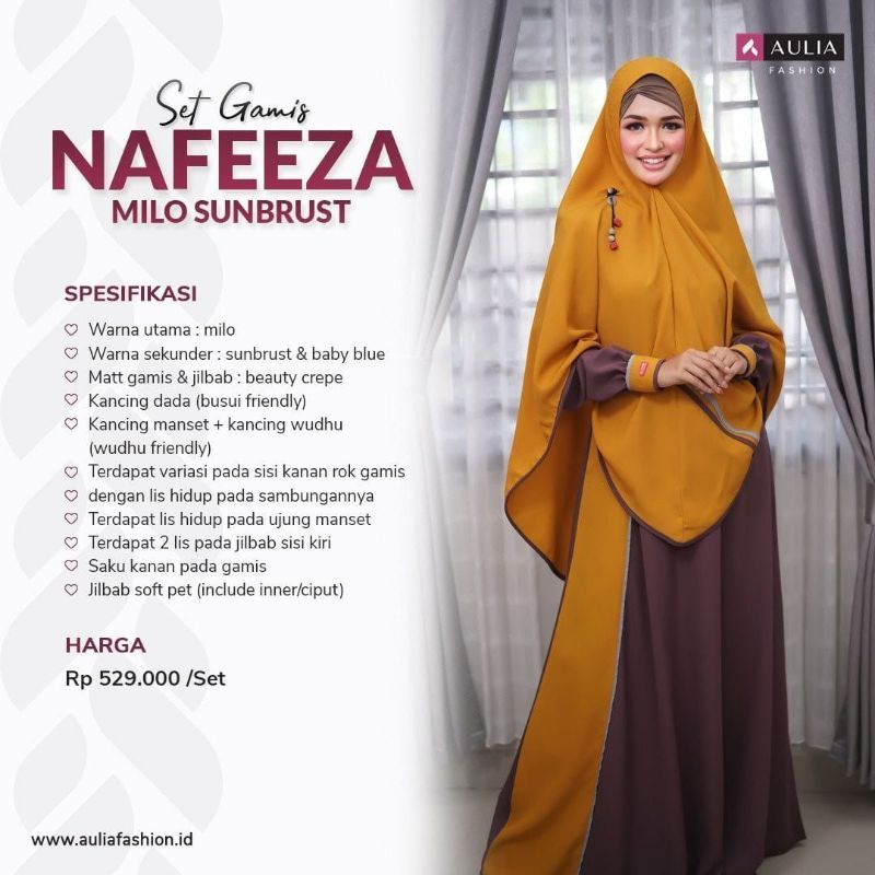 GAMIS AULIA FASHION/GAMIS PREMIUM/SET GAMIS AULIA/NAFEEZA MILO