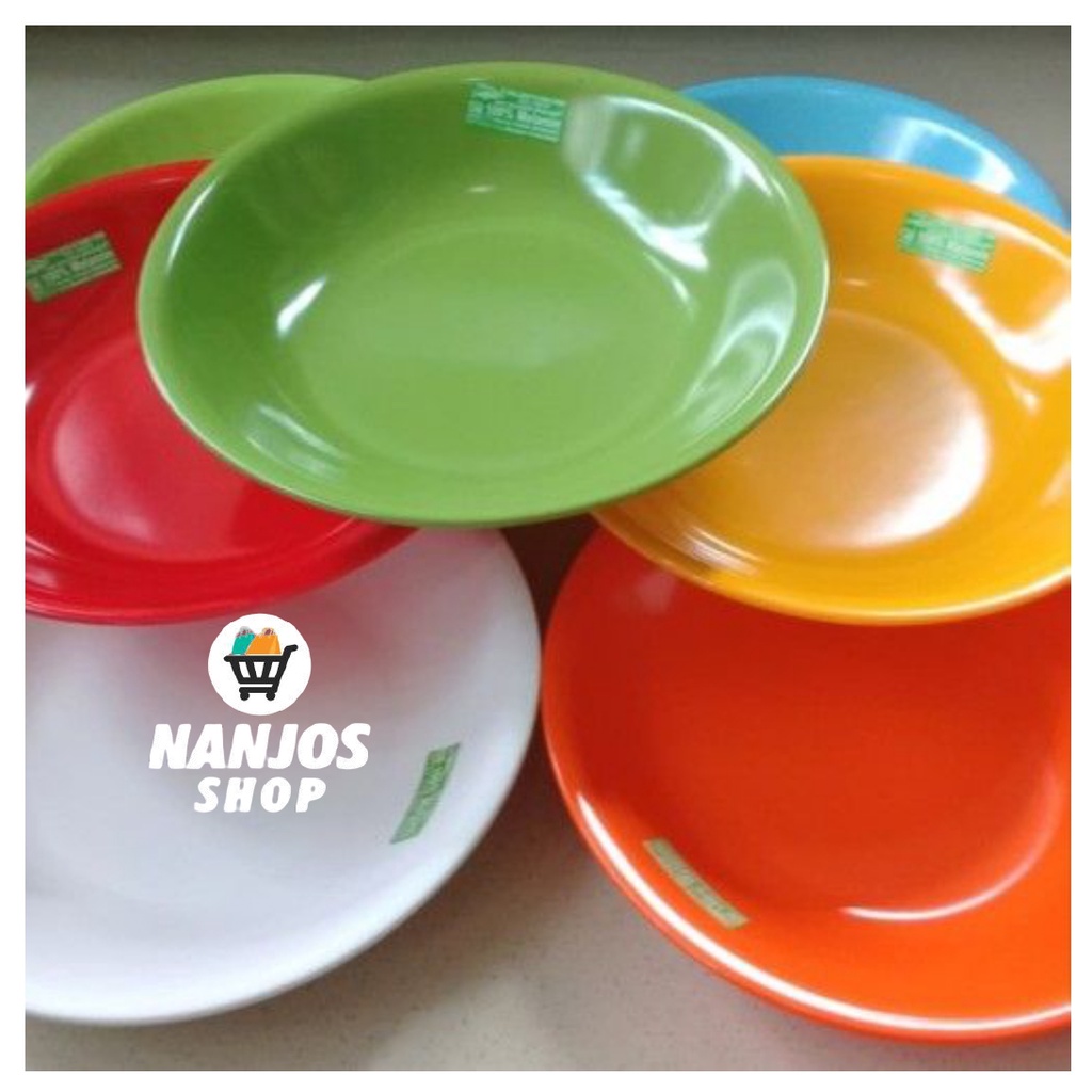 Golden Piring Lontong Makan Nasi Mie Cekung Ori Melamin 8,5 Inci P0906