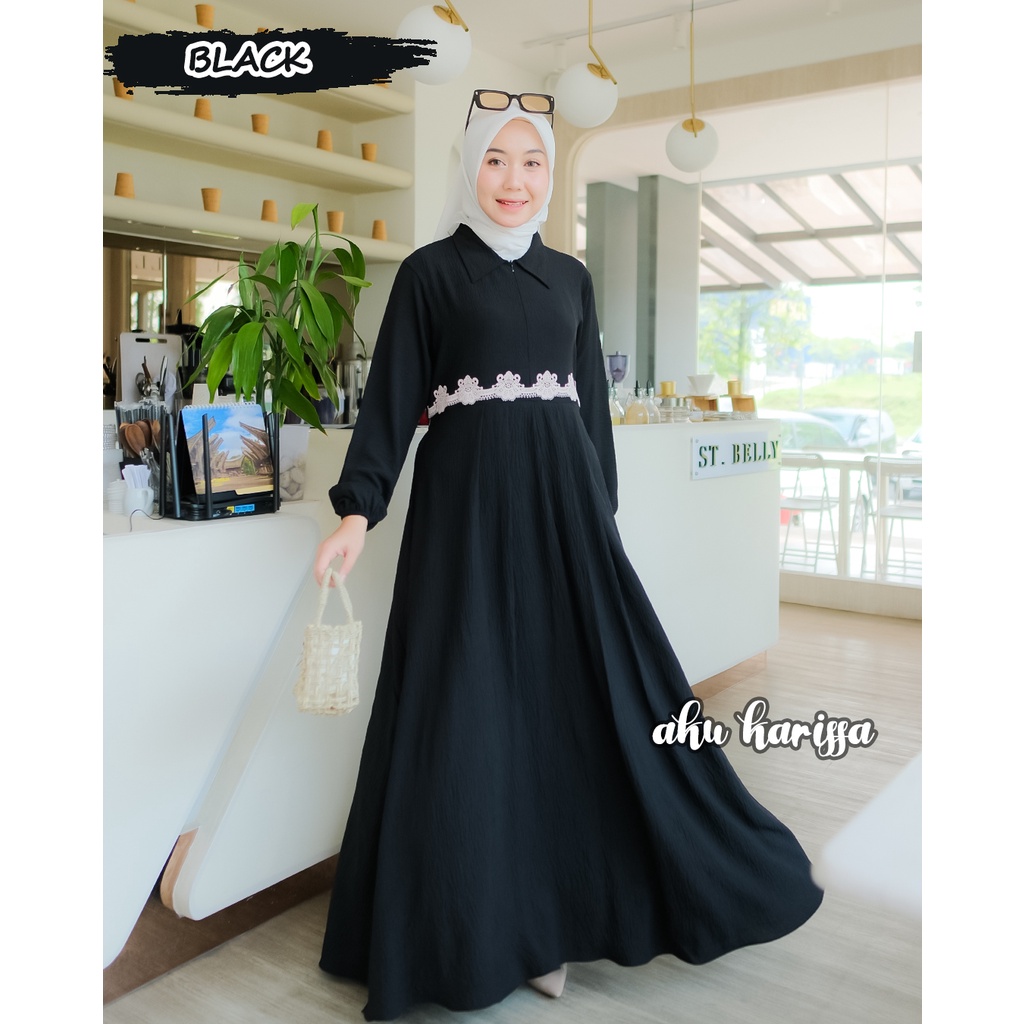 Gamis Crinkle Terbaru Ori Aku Karissa - Aillin dress muslim