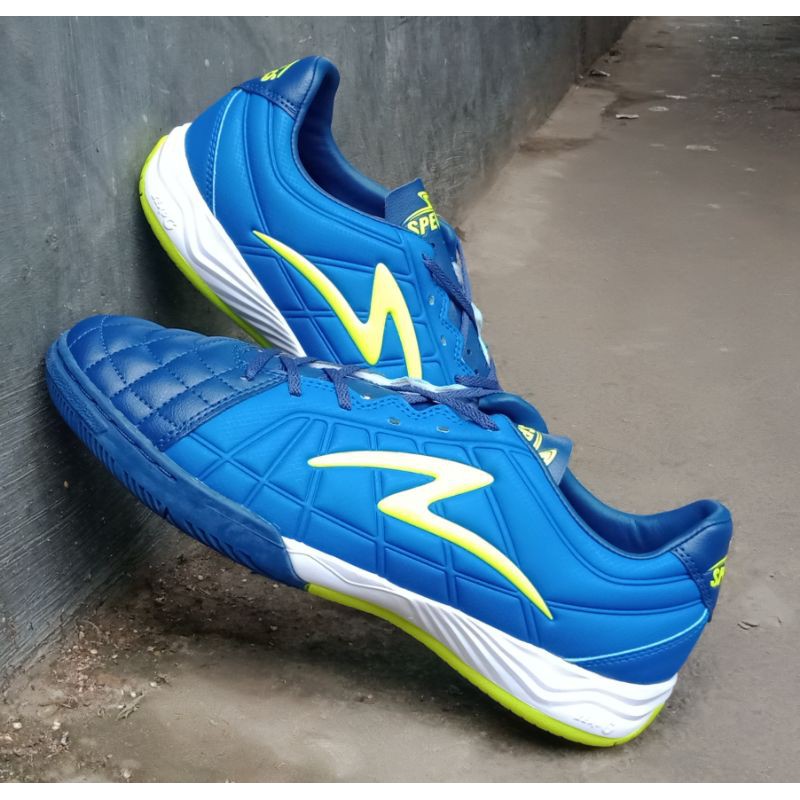 Sepatu Futsal Specs Metasala Kaze In-Navy/Tulip Blue/Safety Yellow