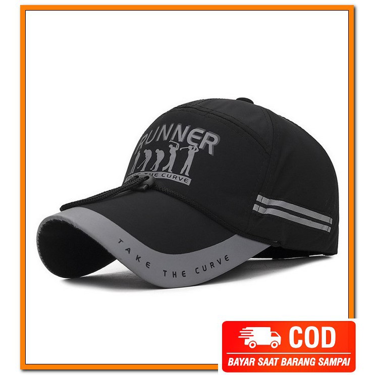 Topi Pria Distro Original Keren Dewasa Murah Cowok Import Branded Baseball Cap RUNNER Baseball Golf