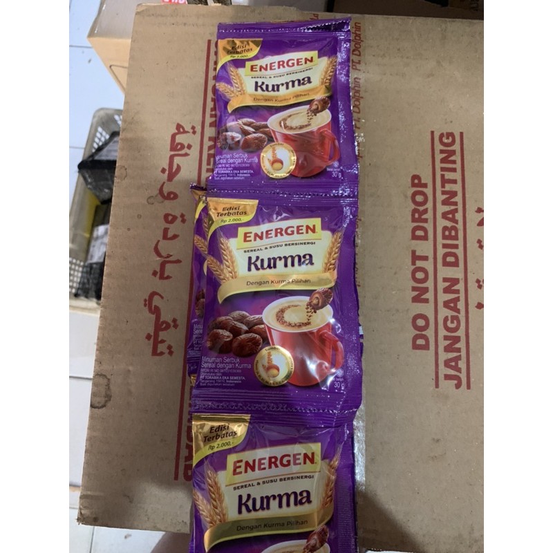 

energen kurma 1 renceng isi 10 sachet x 30gr