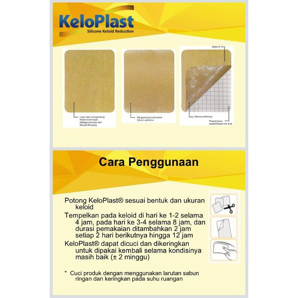 Termurah keloplast.. plester silicon gel penghilang keloid  Diskon
