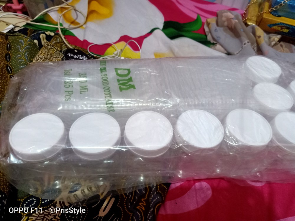 @25pcs Thinwall Dm Rect 250ml + Tutup / Kotak Makan Mini/ Lunch Box 250 Ml