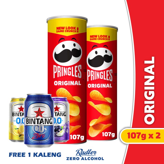 

[Bundle 2pcs] Pringles Original Keripik 107gr