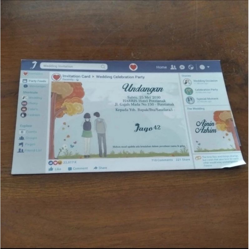 blangko kartu undangan pernikahan Jago 42