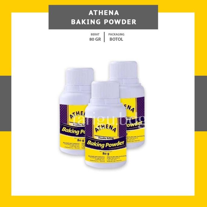 

BAKING POWDER DOUBLE ACTING ATHENA 80G - ZEELANDIA PENGEMBANG KUE STOK TERBATAS Kode 710