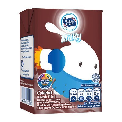 Susu UHT Frisian Flag Milky Coklat / Strawberry  Mini 115 ml