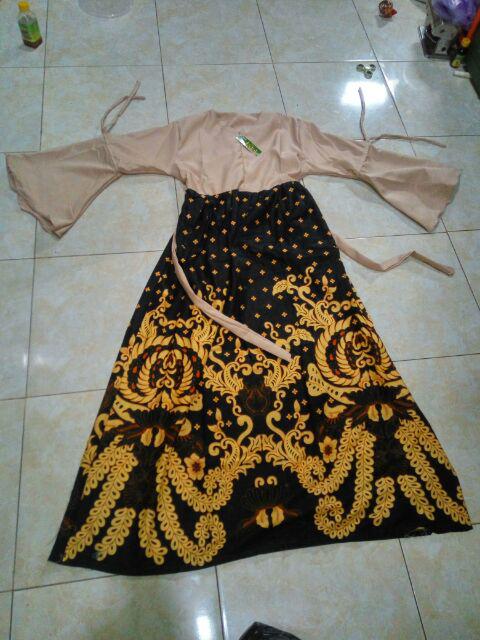 (promo Lebaran) Maura Couple - Sania Ruffle Batik Couple Ori Ndoro Jowi Dnt Garansi Termurah Shopee-