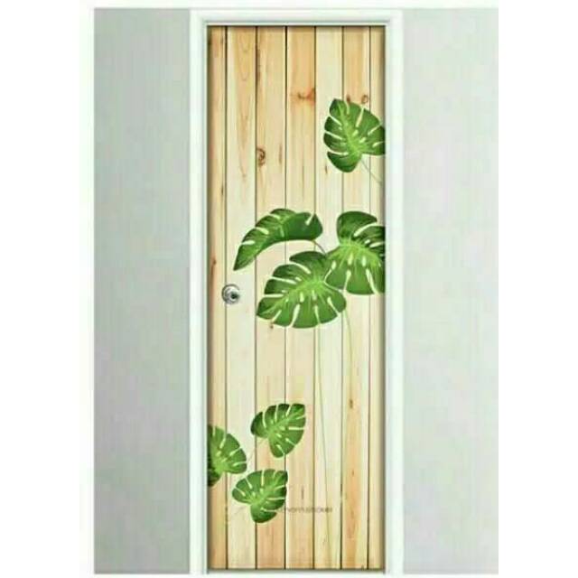 Stiker pintu toilet kayu