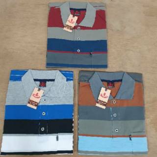  Kaos  Kerah  Salur L XL Allsize merk  MEDIUM Poloshirt 