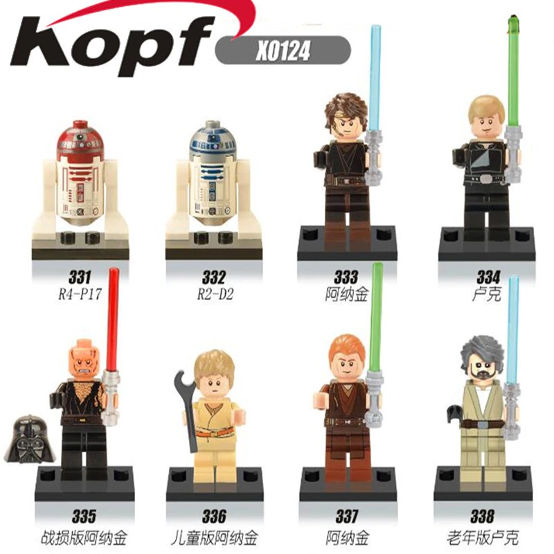 Mainan Lego Single Sale Building Blocks Space Wars R2D2 Child Anakin Old Luke Skywalker R4-P17