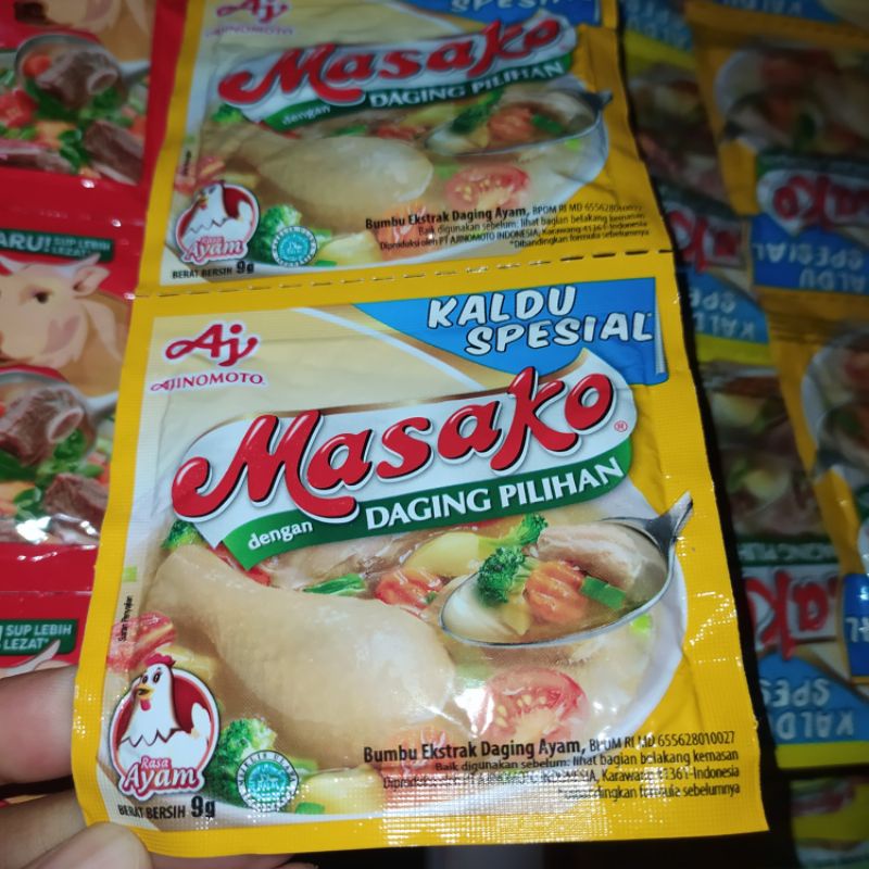 

Masako ayam dan sapi 1 renceng isi 10 pcs