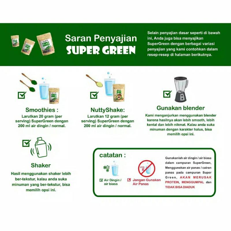 Spencer Super Green Nutty Shake 100 Gram